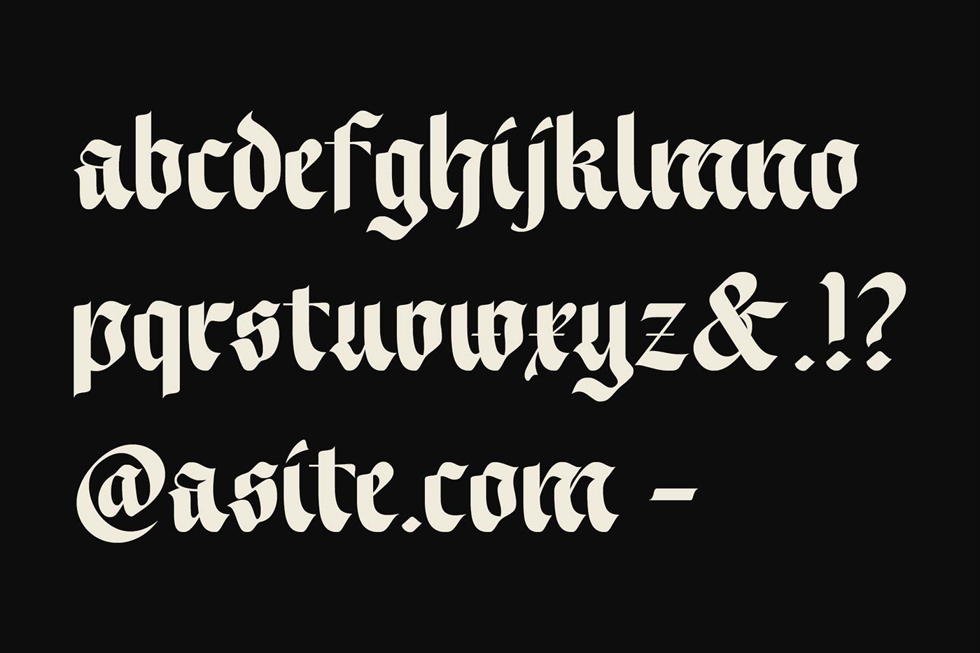 Blackletter Calligraphy   font gothic logo type Typeface typography  