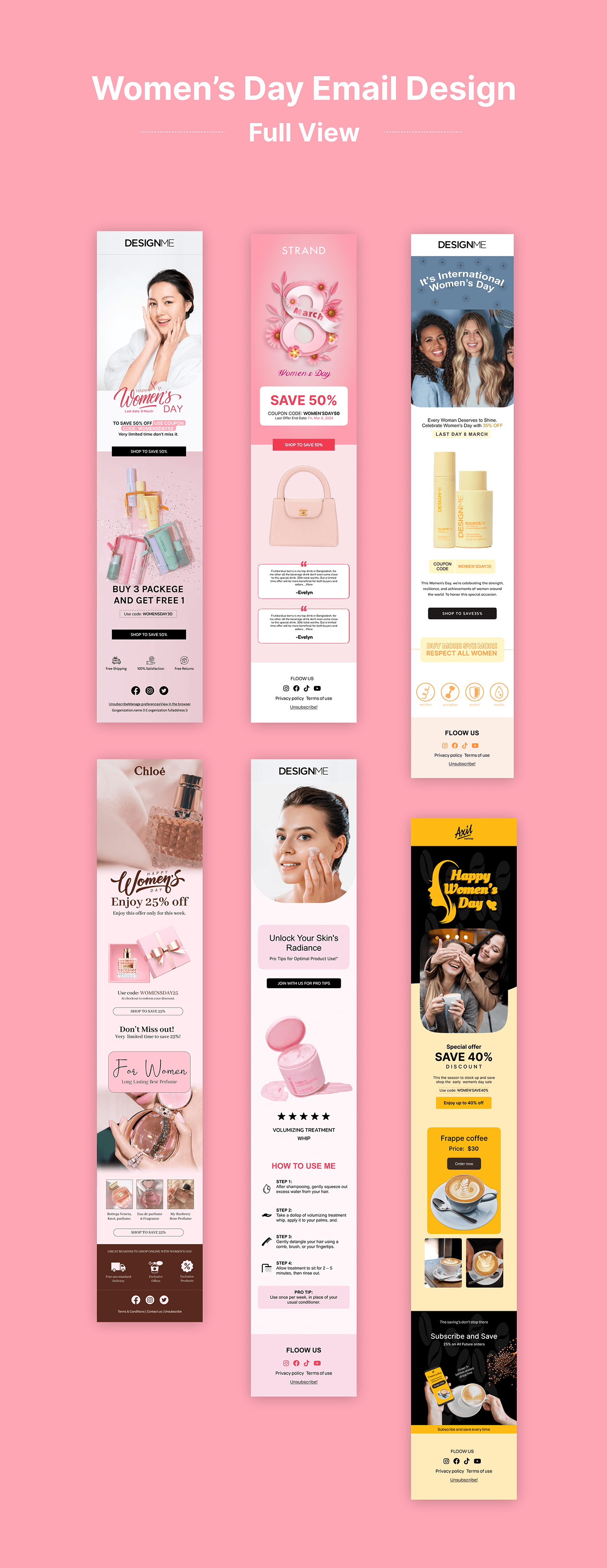 skincare email design Email email marketing Email Design food email design perfume email Women's Day Email Design