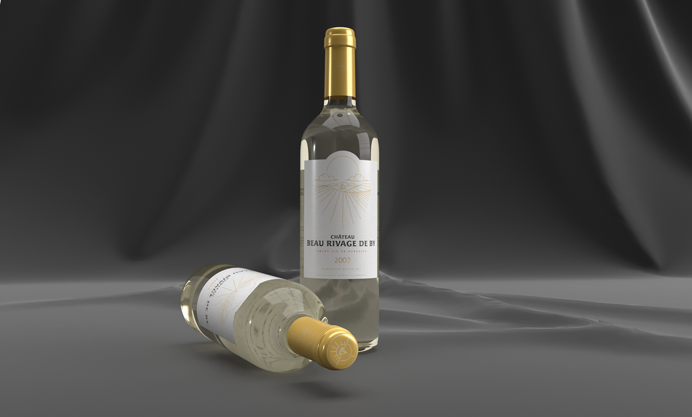 vin étiquettes Label wine Médoc Bordeaux Packaging rouge rivage verre