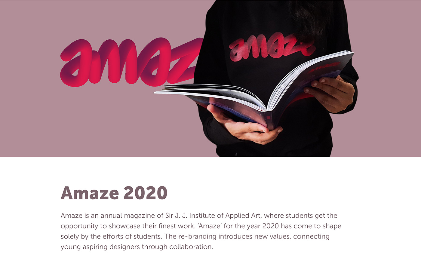 An annual magazine named 'Amaze' 