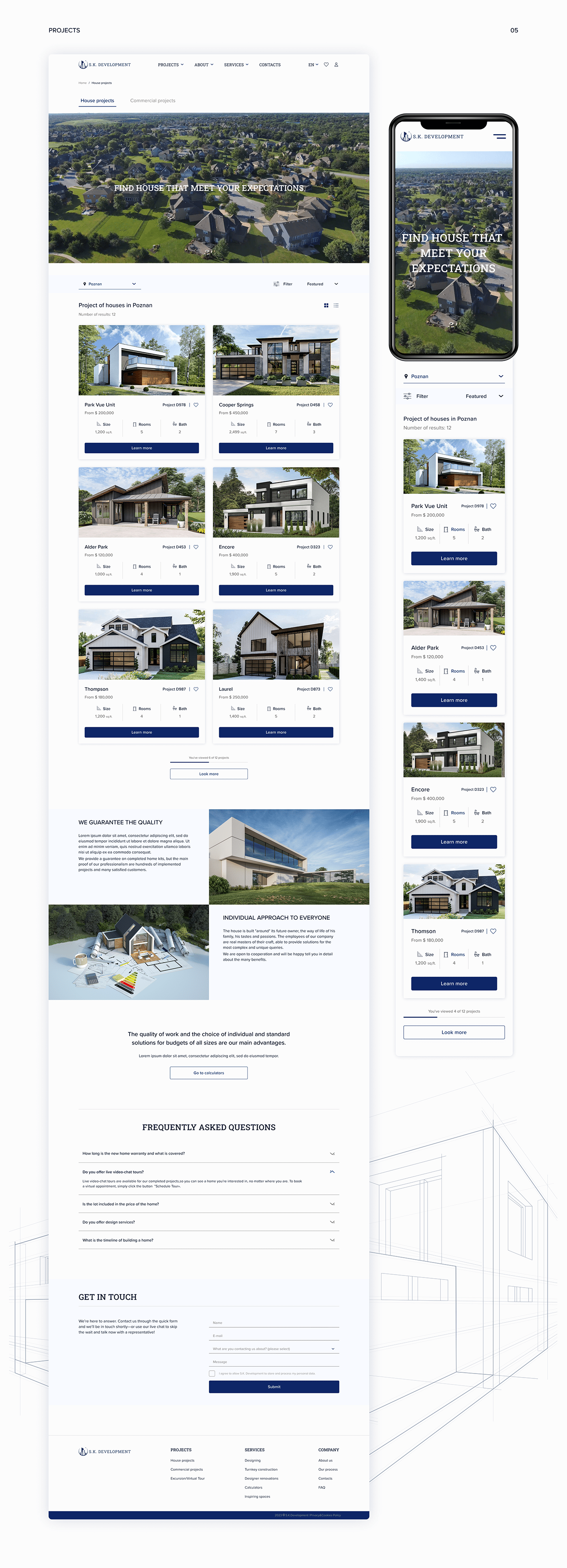 construction Figma real estate site UI/UX User Experience Design user interface design Web Design  Website Design