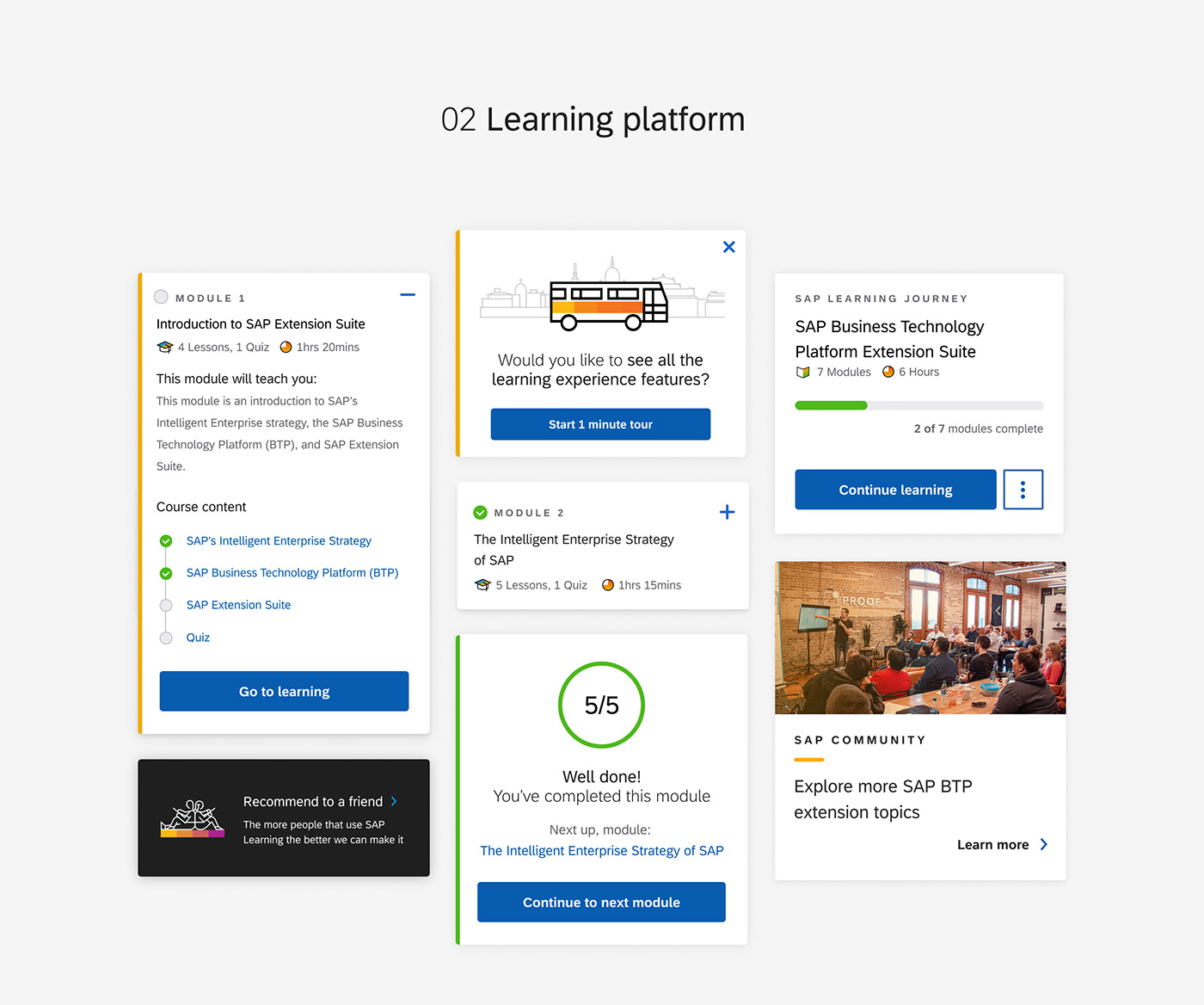 black business clean Education gold icons learning Platform SAP White