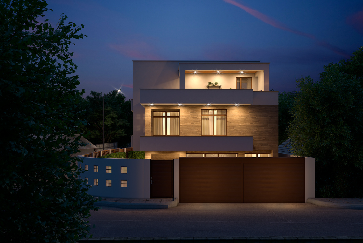 3D 3ds max architecture exterior visualization house Render Townhouse visualization
