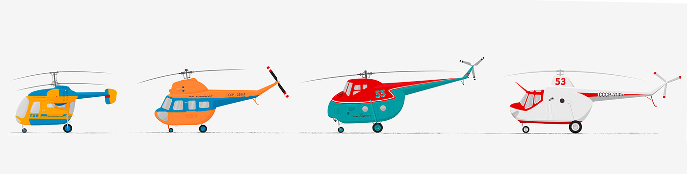 helicopter aviation Aircraft Vector Illustration vector graphics adobe illustrator векторная графика mi2