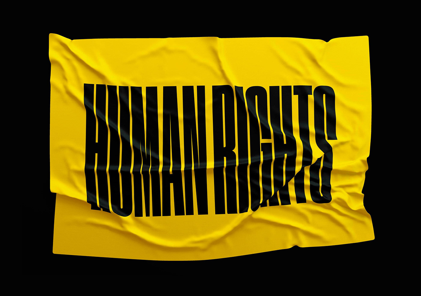 campaign bags flag humanrights condensed stickers yellow black natura