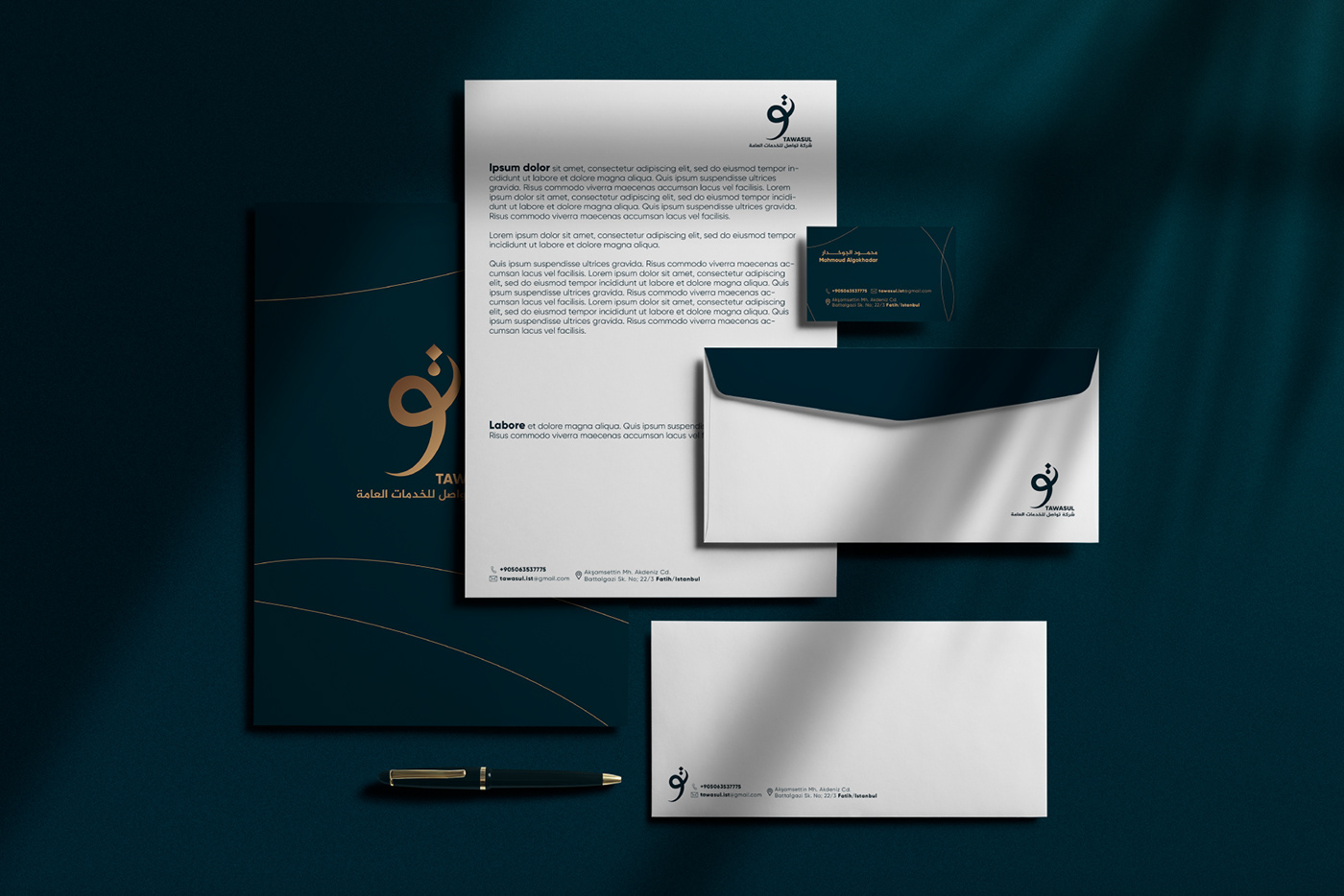 brand branding  elegant graphic dessign Identity Design istanbul logo Logo Design print Tawasul