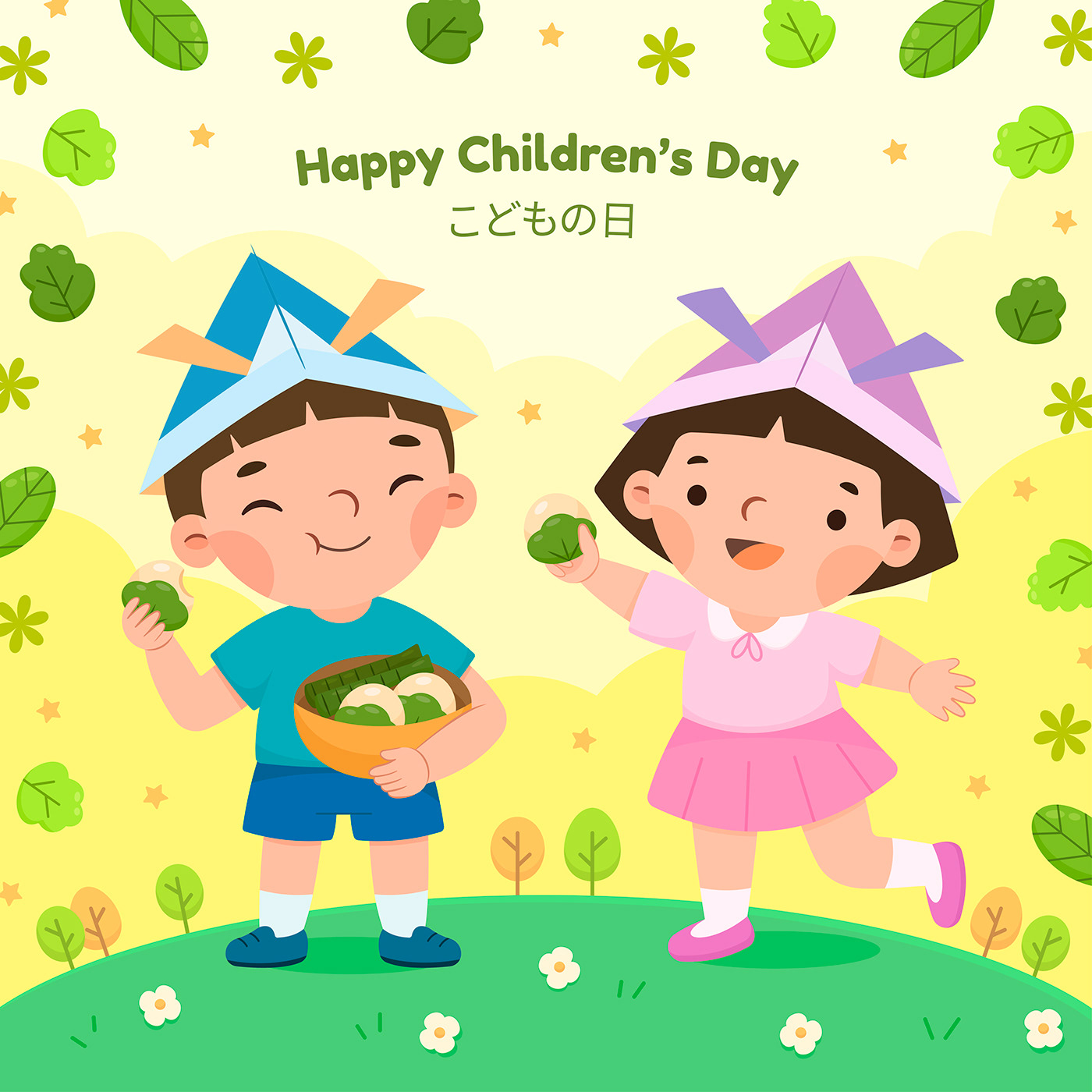 kodomo no hi happy childrens day fish japan children illustration educational design educational illustration Kids Day japanese children kids background