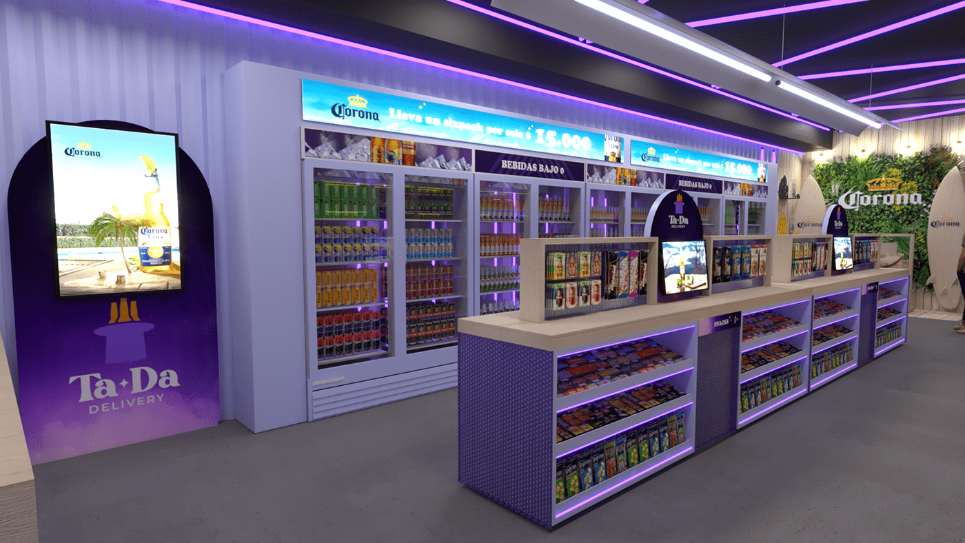 design interior design  store design beer delivery service app Point of Purchase