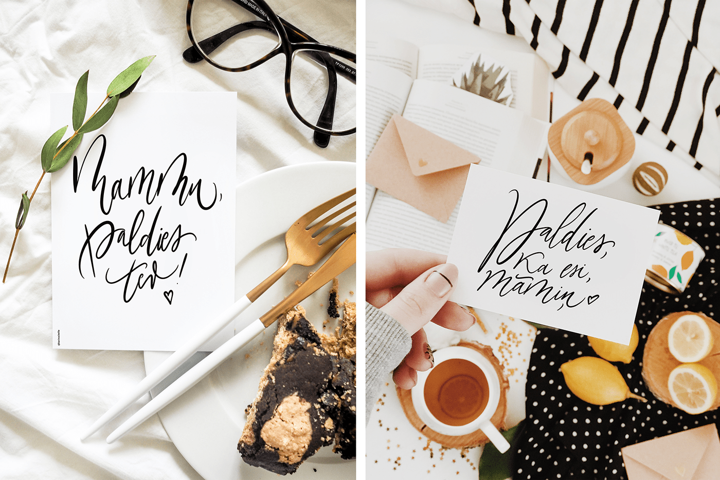 brush lettering Calligraphy   digital free download greeting card handwritten latvian lettering letters mother