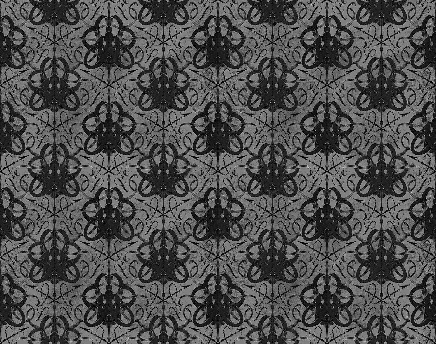 colour decorative filigree Harpoon marine octopus ornate pattern design  print regency scroll surface pattern design symmetry wallpaper water