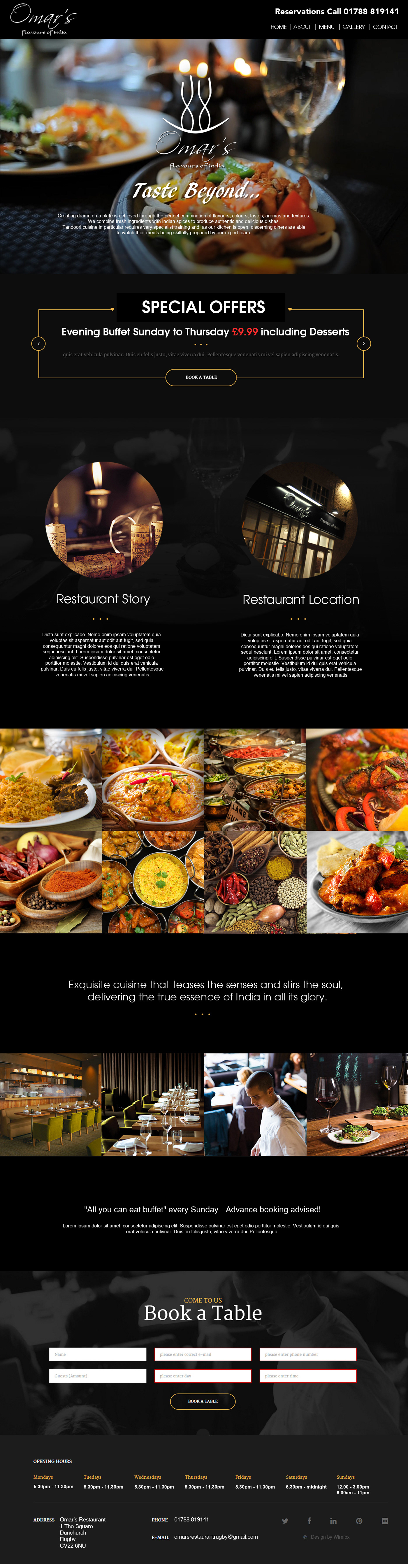 Restaurant website design Website Design birmingham