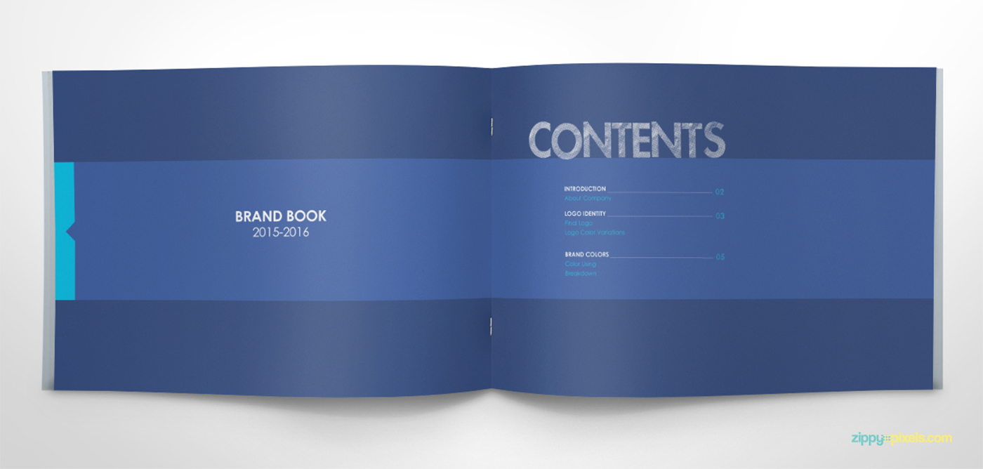 Free Brand Book Template - Cool Blue :: Behance