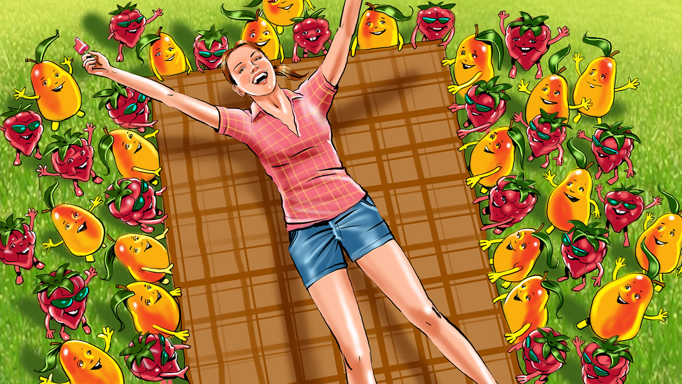 storyboard icecream ice-cream Fruit girl