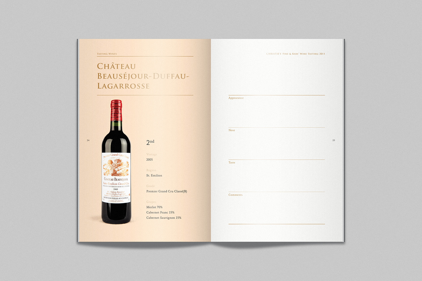 branding  editorial brochure Program black gold wine christie's Hyundai Card HyundaiCard