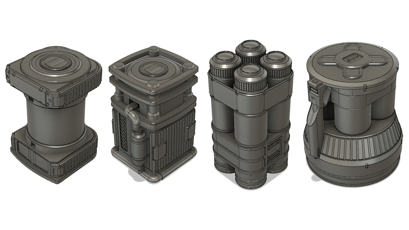 fusion 360 3D modeling High Poly hard surface