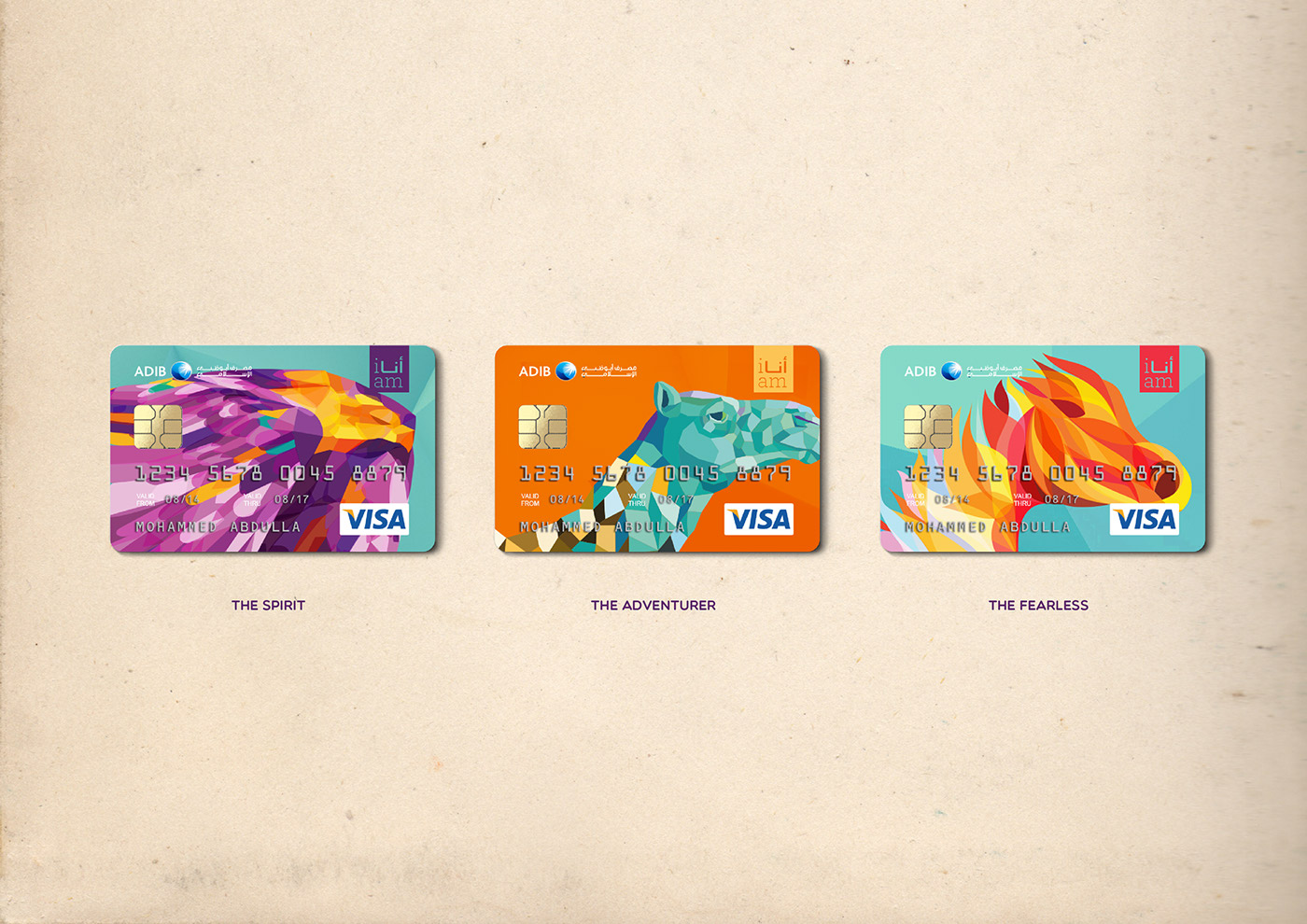 modern youth colorful credit card animal Youthful Bank rorschach modular pitch Archetypes Character horse camel