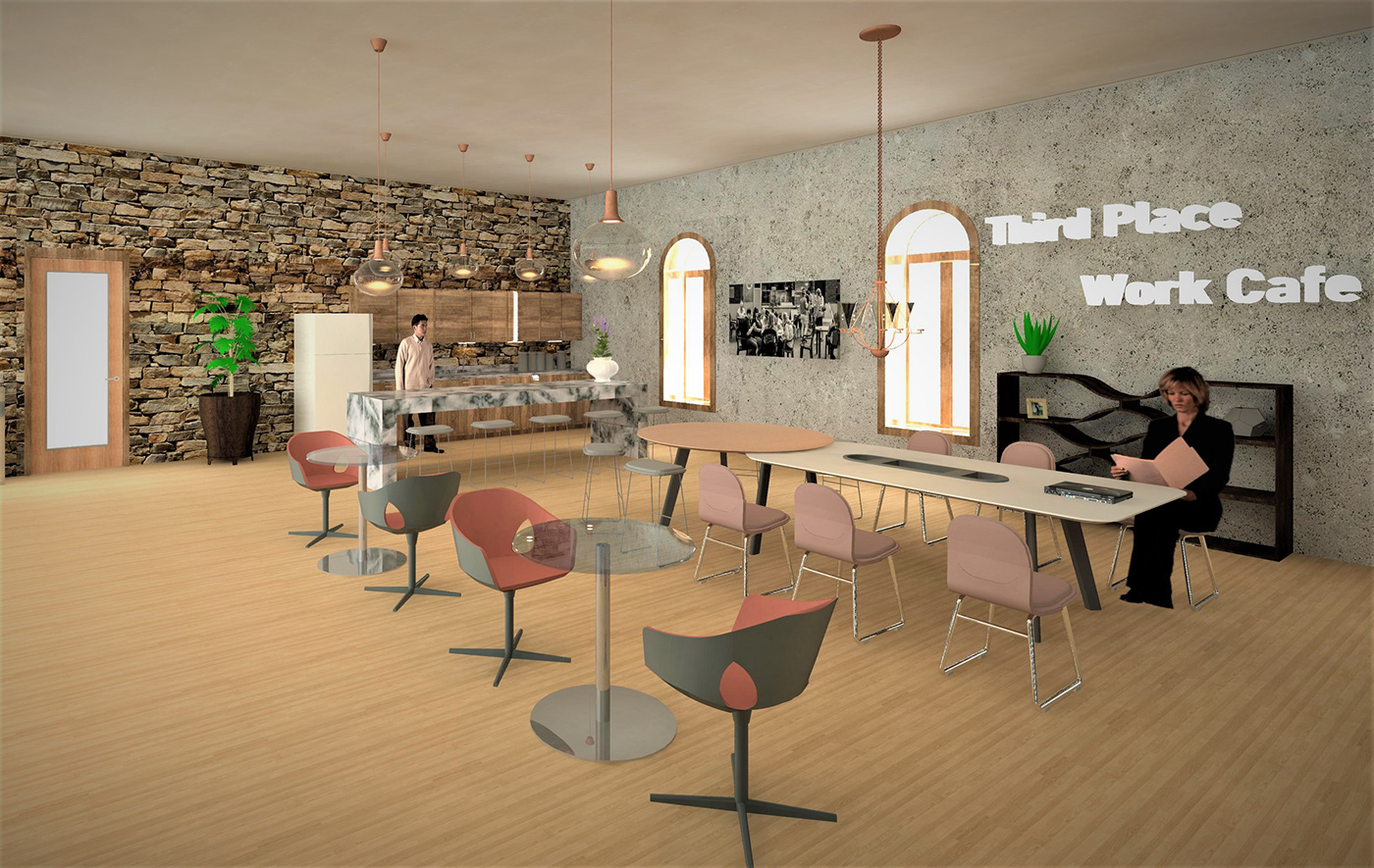 architecture design haworth interiordesign minneapolis minnesota revit showroom Workcafe workroom