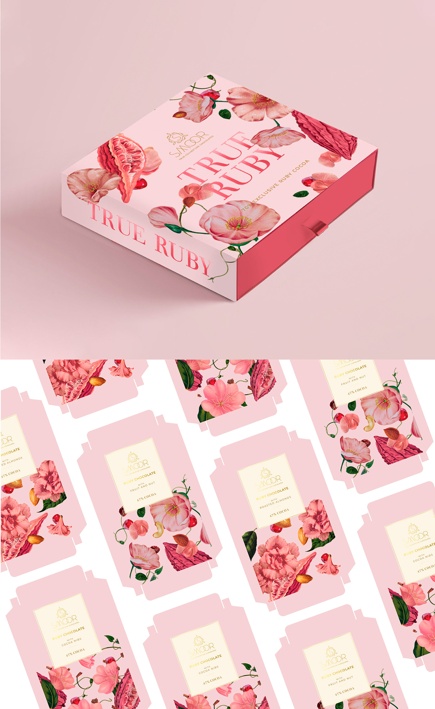 art direction  botanical chocolates composition couverture Food  India luxury Packaging print