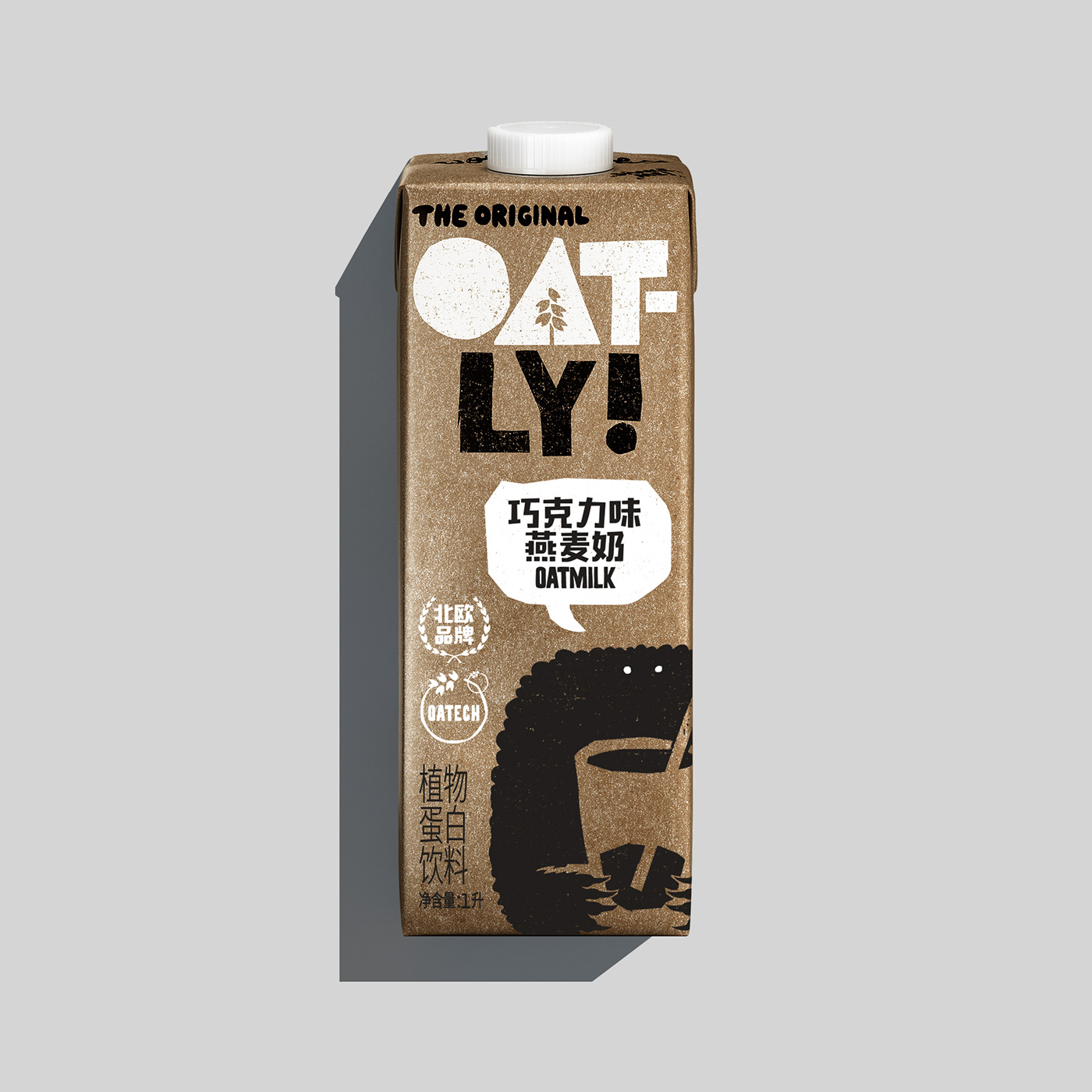 brand identity design Food  milk oatly package Packaging packaging design 包装设计 噢麦力