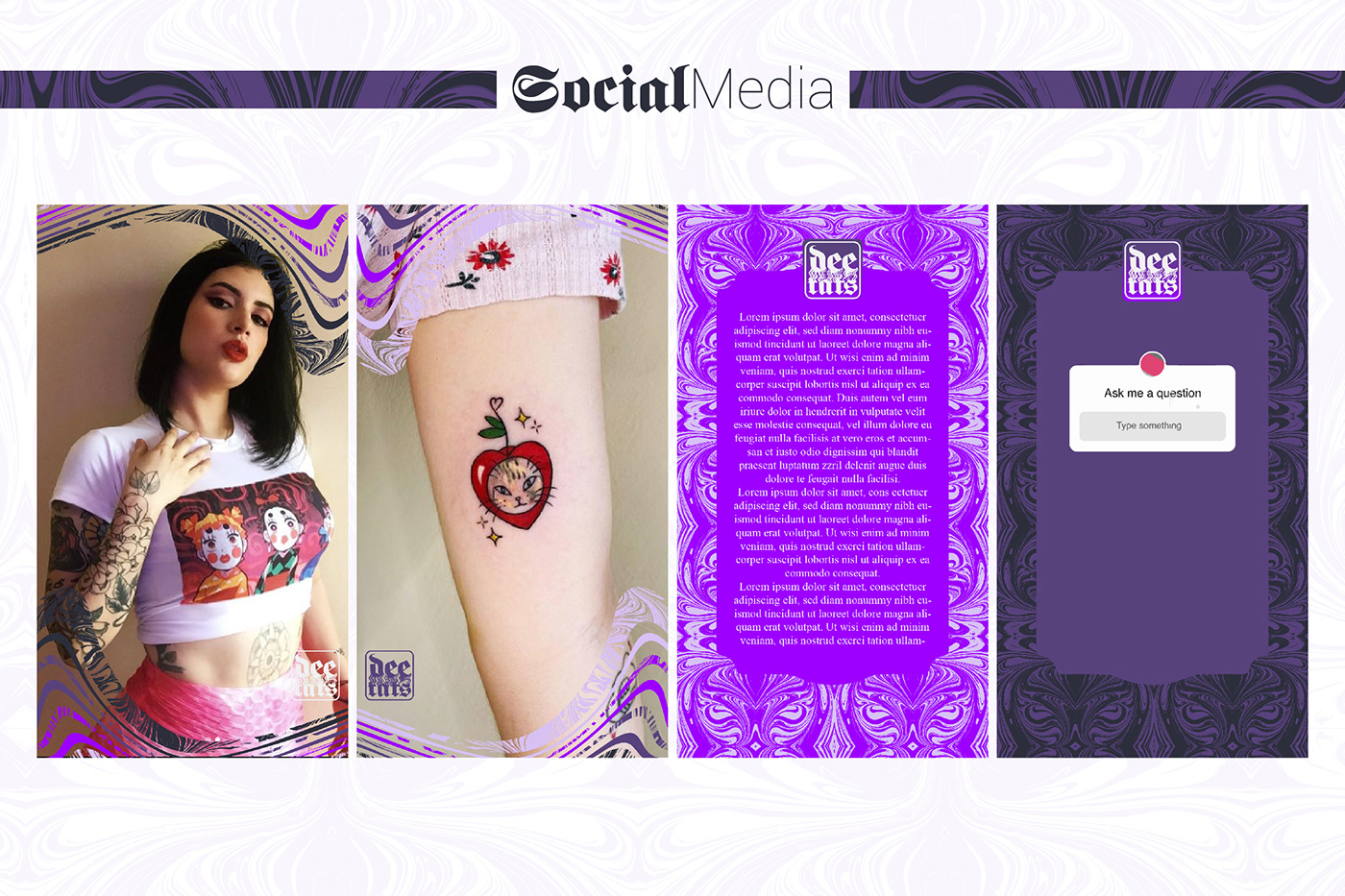rebranding tattoo ink logodesign stickers design brand identity adobe illustrator Social media post branding 