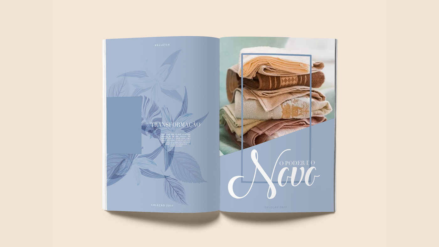 catalogo brochure design editorial design  concept conceito design gráfico valletex toalhas bemark Direção de arte Catalogue design