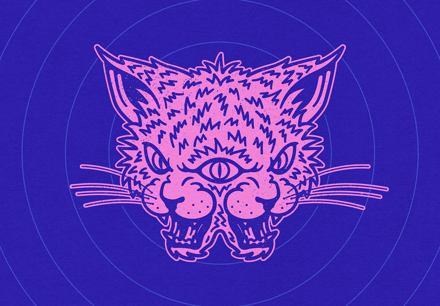 artwork band branding  Cat Merch merchandising punk rock QUITTERS three ayed cat Tshirt Design