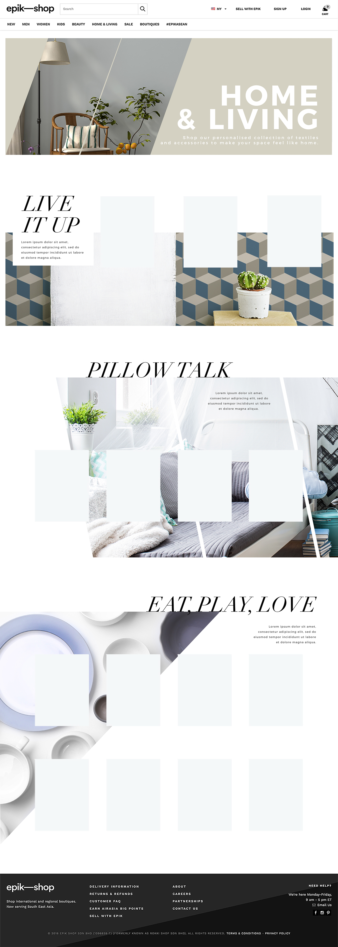 e-commerce Webdesign Website graphic design  home&living