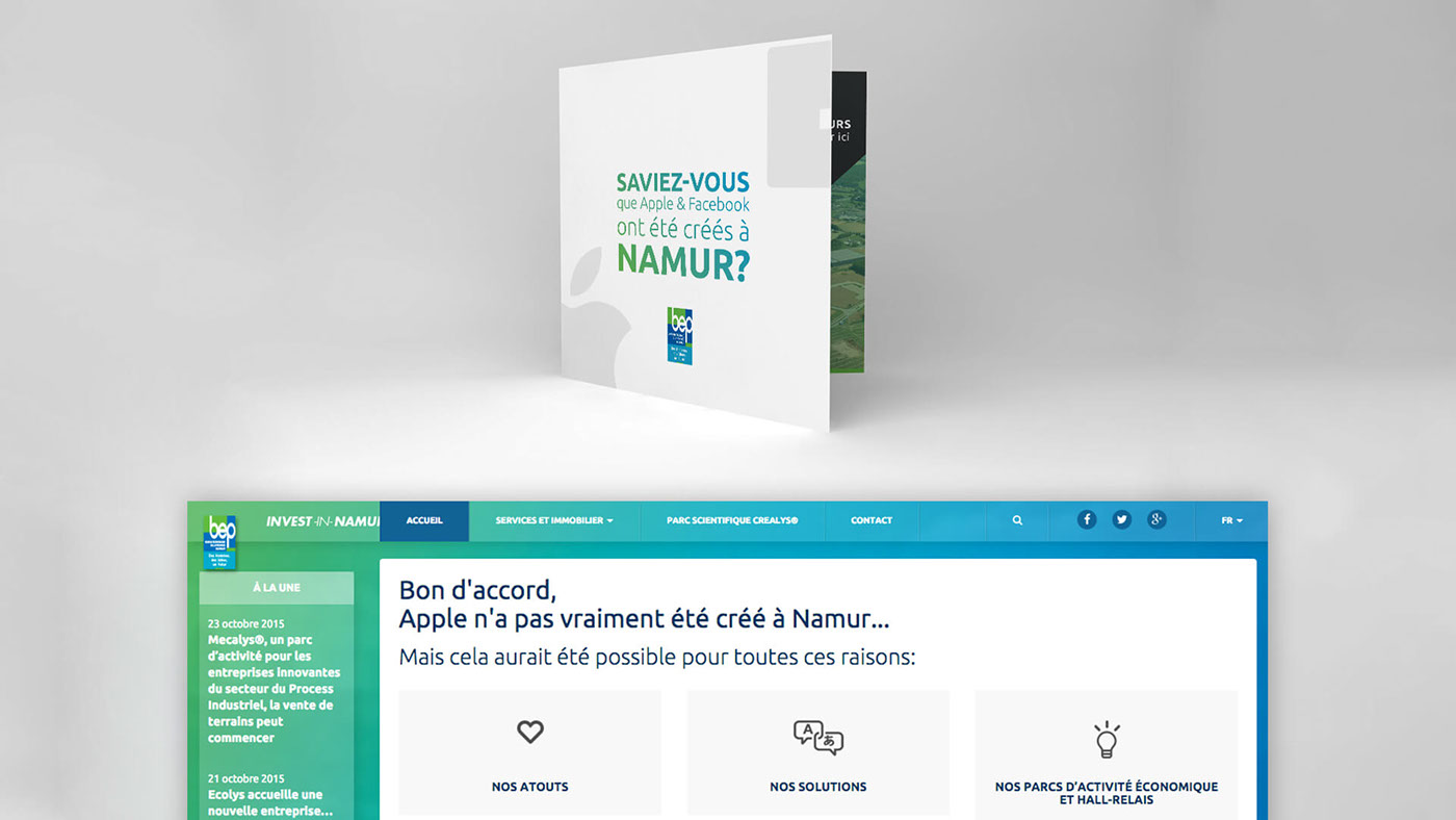 enterprise entrepreneur invest Namur BEP