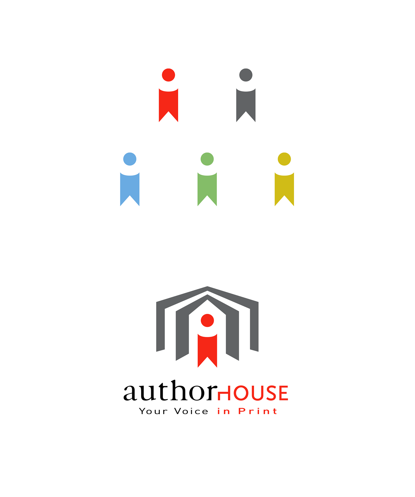 book house bookmark Author publishing   Rebrand logo identity