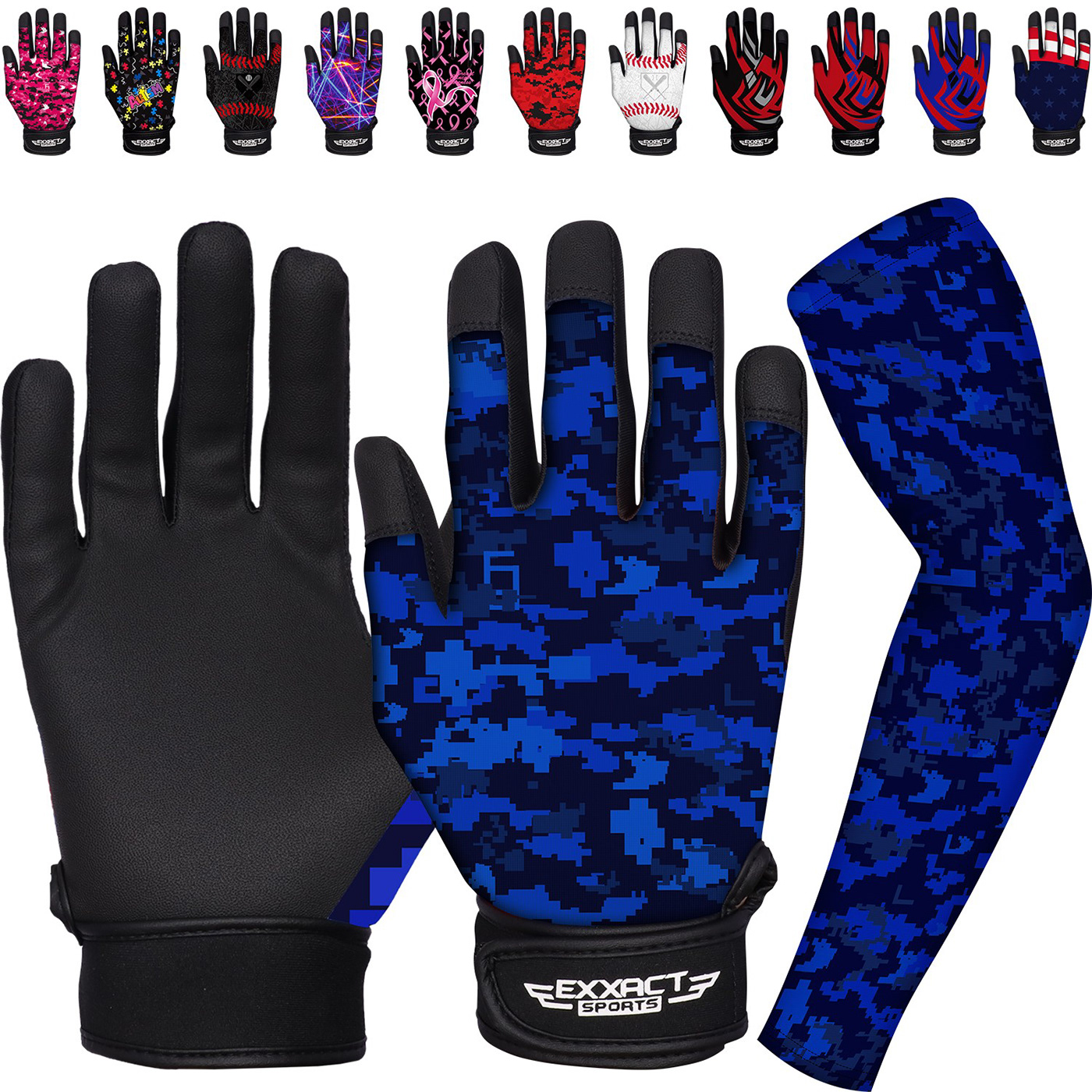 batting gloves arm sleeves sublimation design baseball sublimation print apparel Sportswear USA Sports Amazon Listing Amazon Product