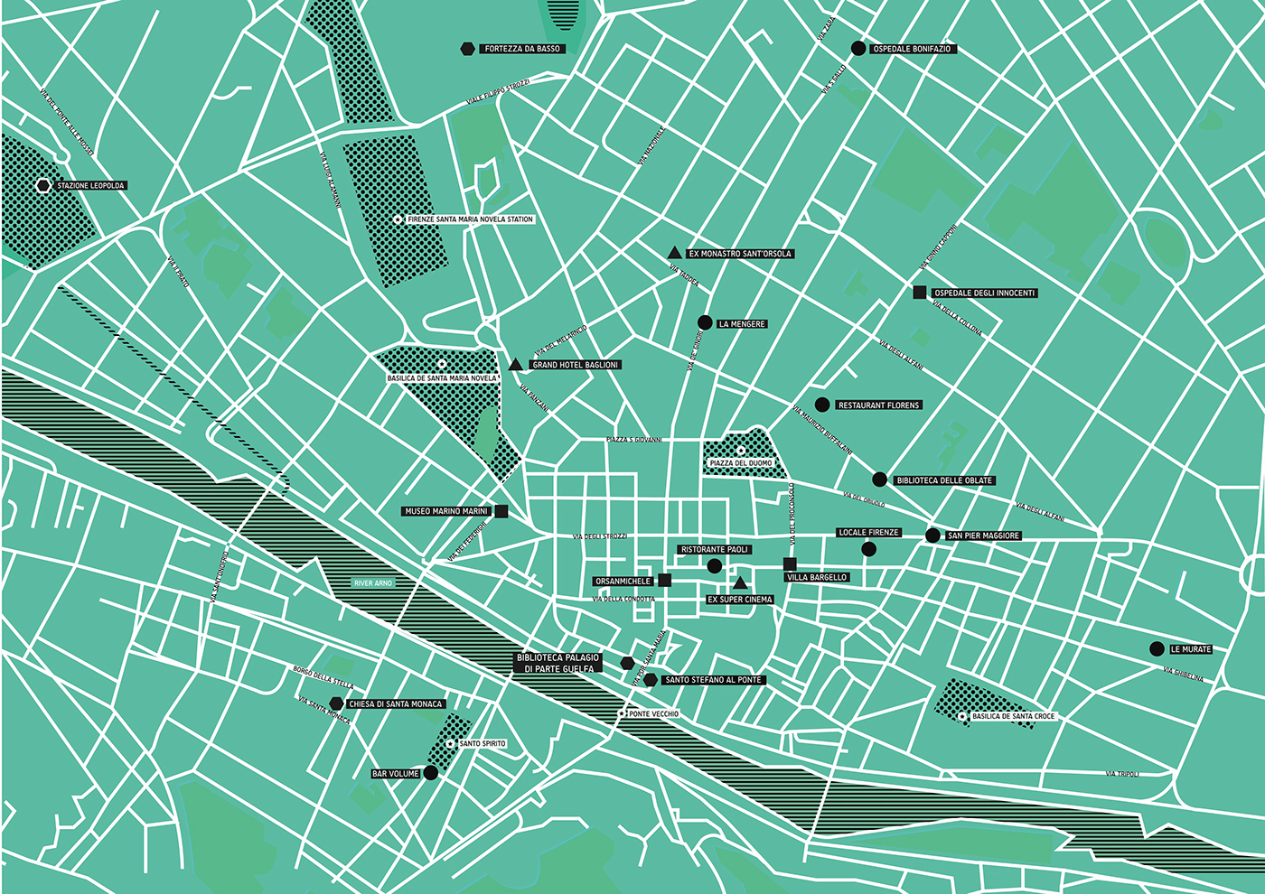 map map design branding  city city map Italy Florence firenze Plan graphic design 