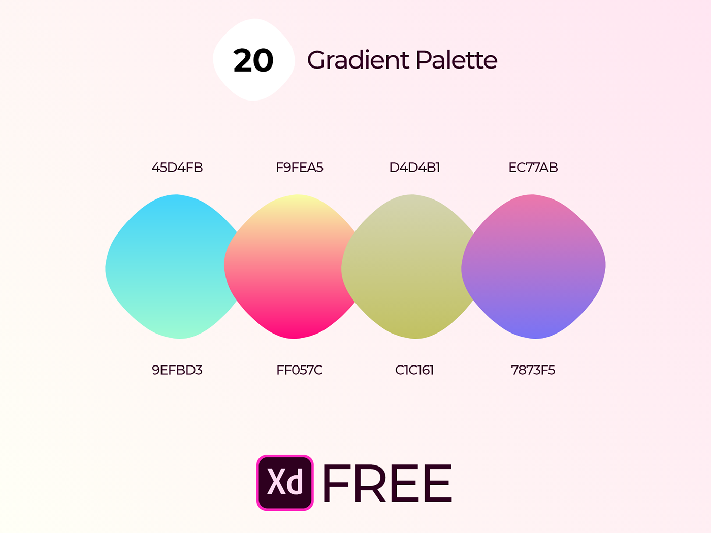 gradients gradient of Day Gradient Color inspiration uidesign UserInterface colorful freexd adobexd