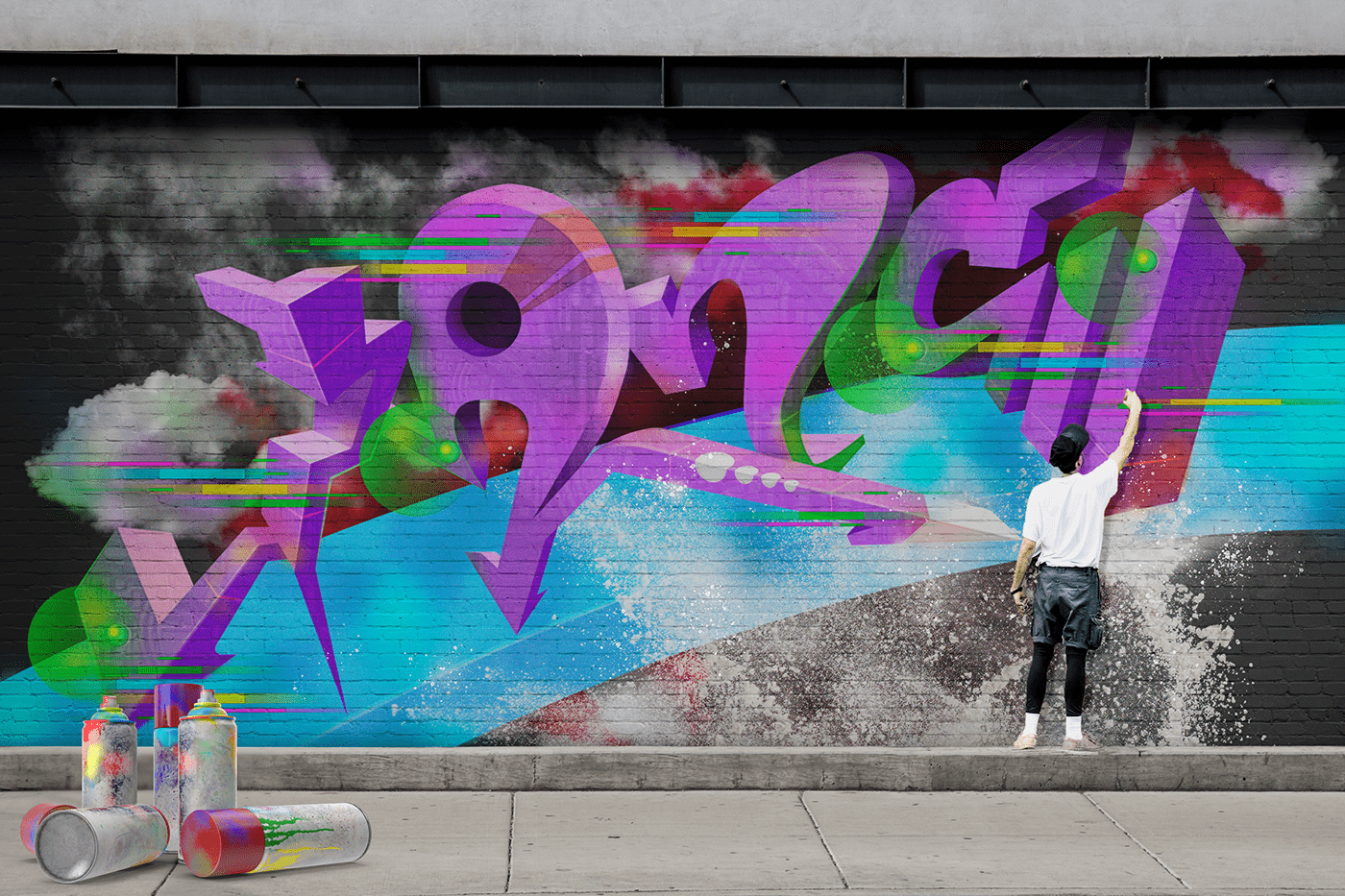 3D artwork Digital Art  Drawing  Graffiti graffiti art ILLUSTRATION  Mural painting   Street