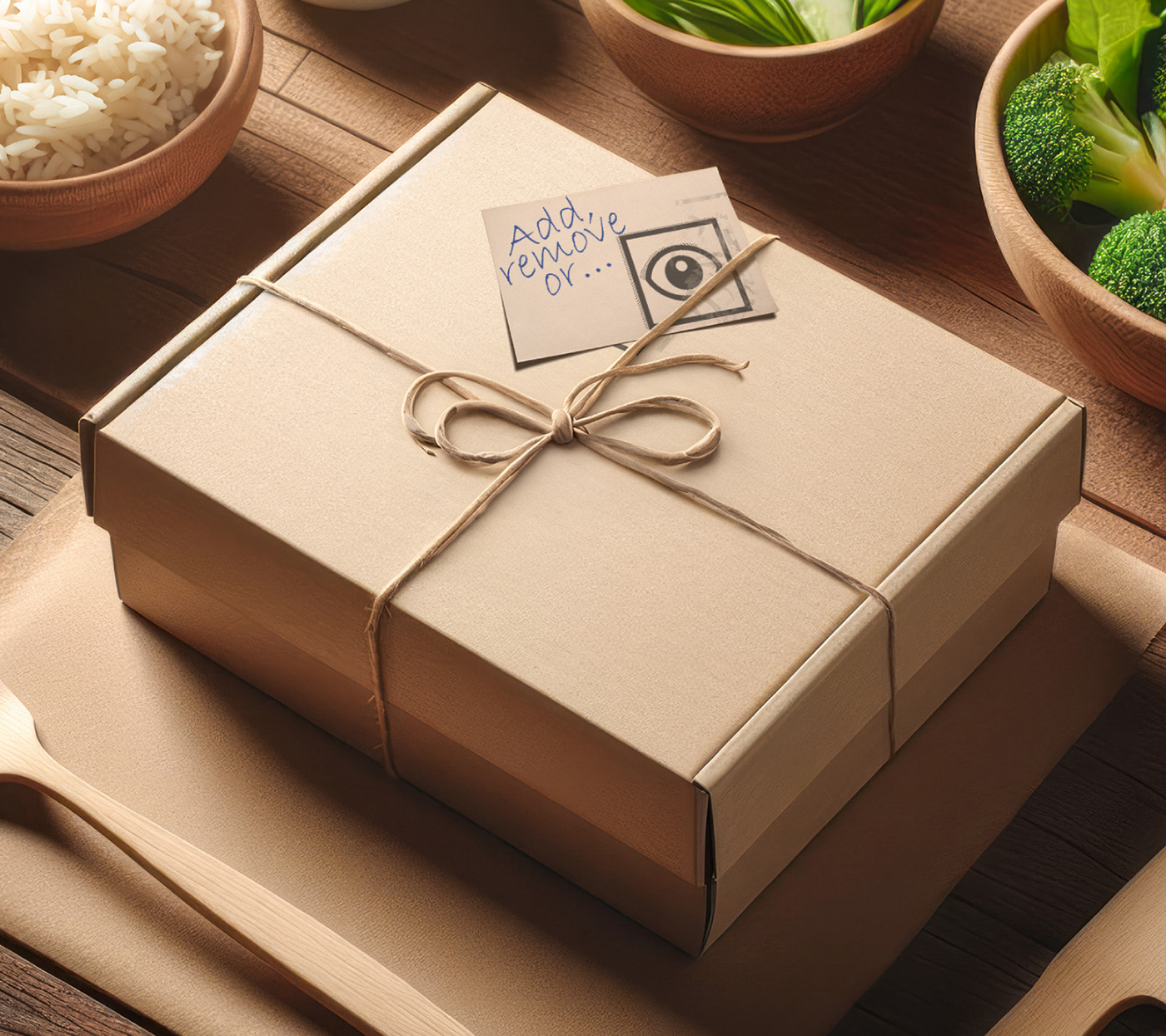 paper lunch box free organic Mockup psd photoshop template Health