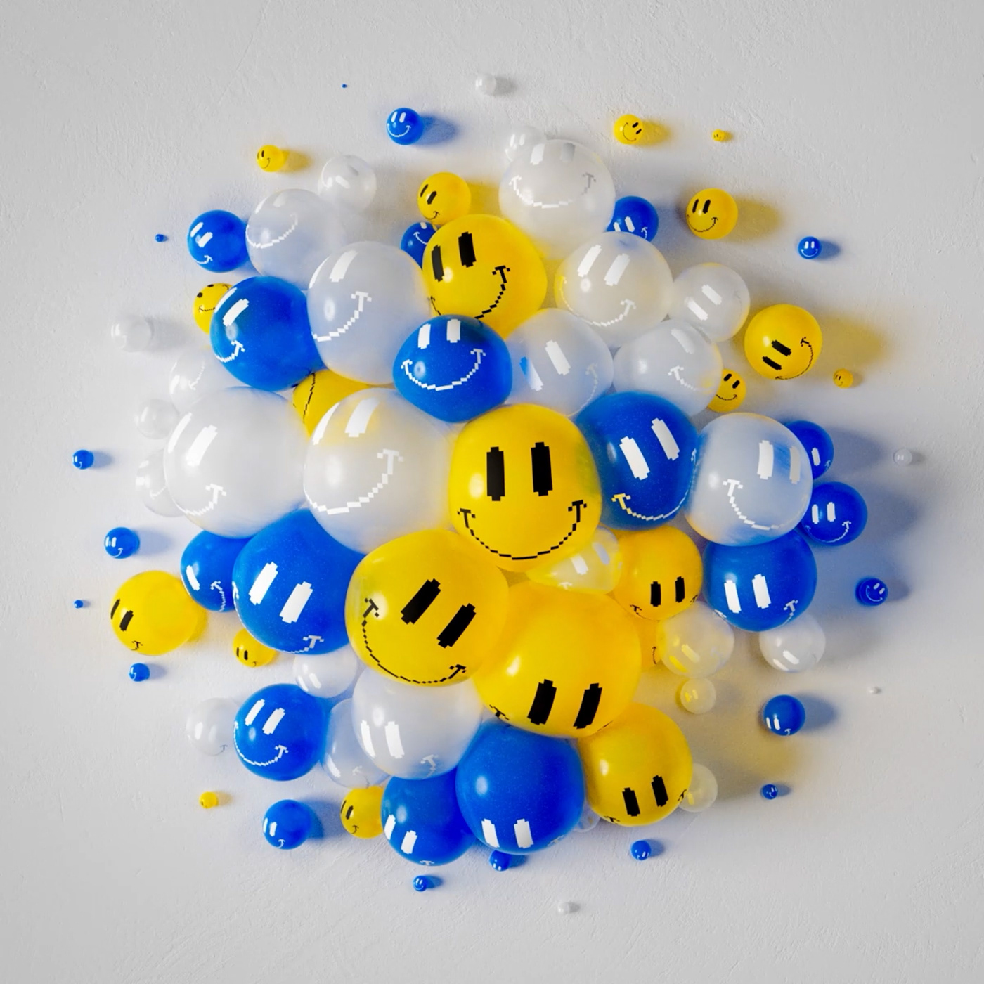 3D 3d motion animation  happy houdini motion motion design motion graphics  redshift smile