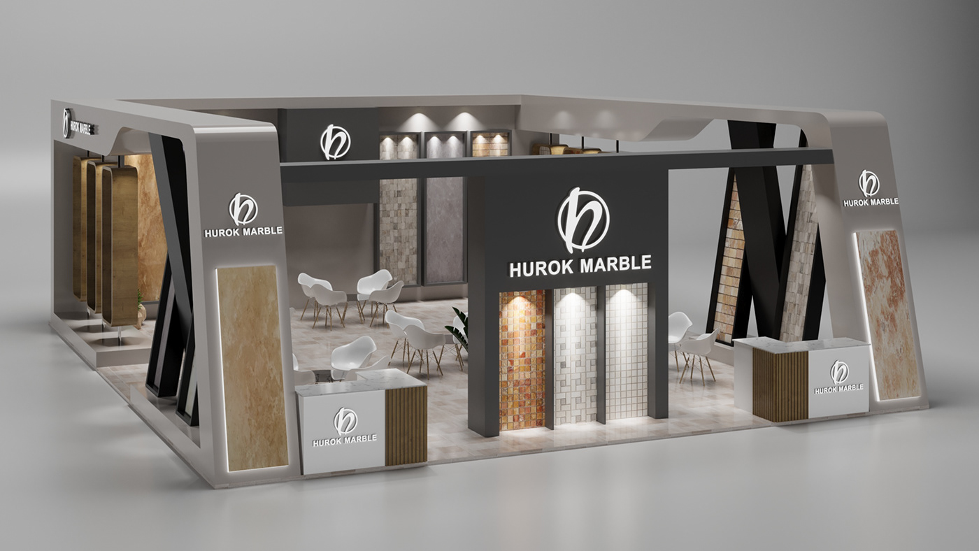 fuar standı exhibition stand architecture 3ds max corona Render interior design  visualization 3D