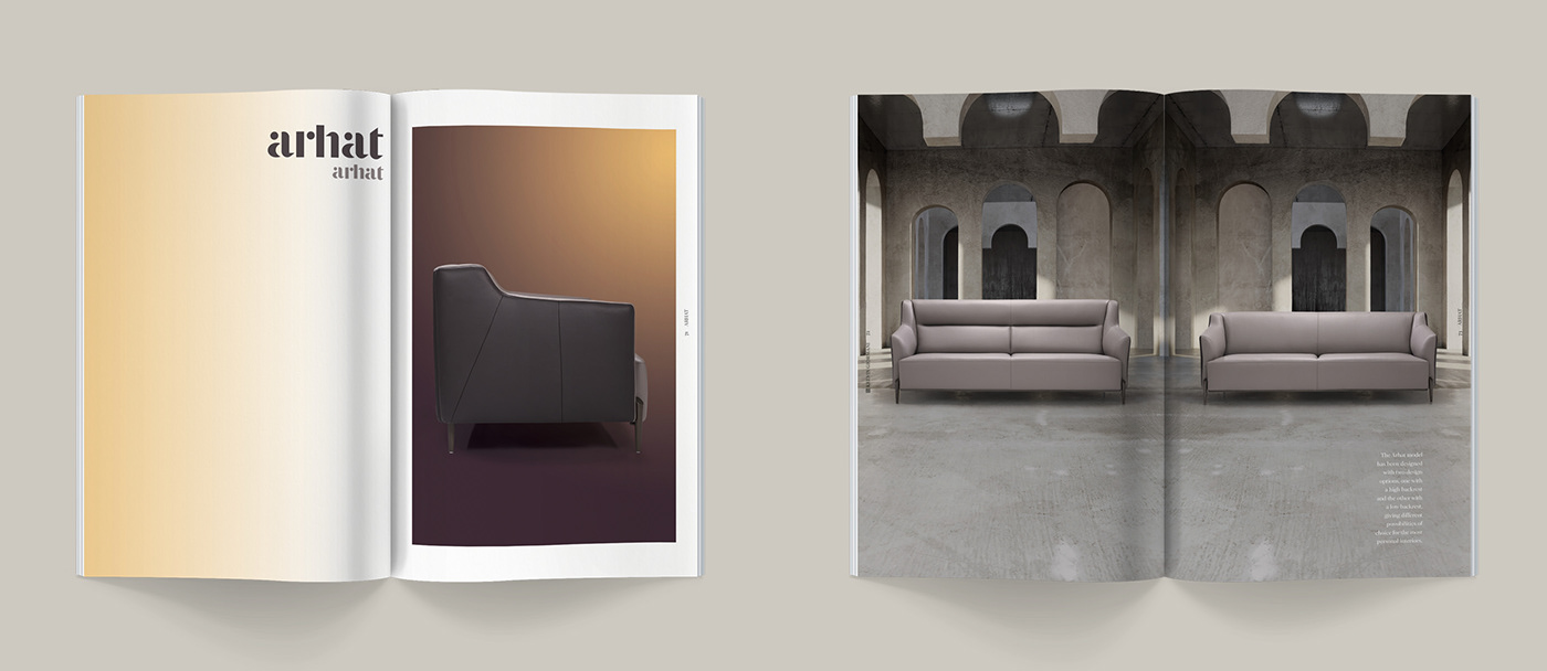 Catalogue Catalogue design editorial design  elegant Furniture Catalog Furniture collection gradient luxury brand print print design 