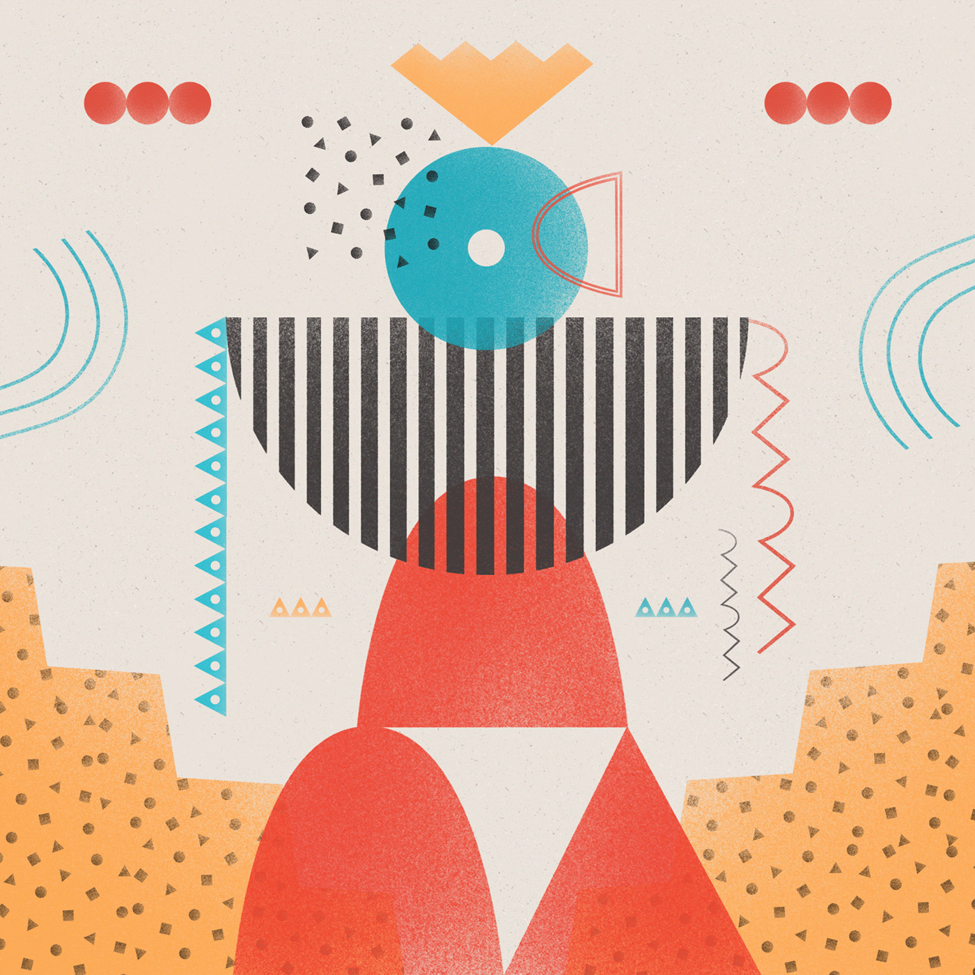 abstract brushes geometric graphic ILLUSTRATION 