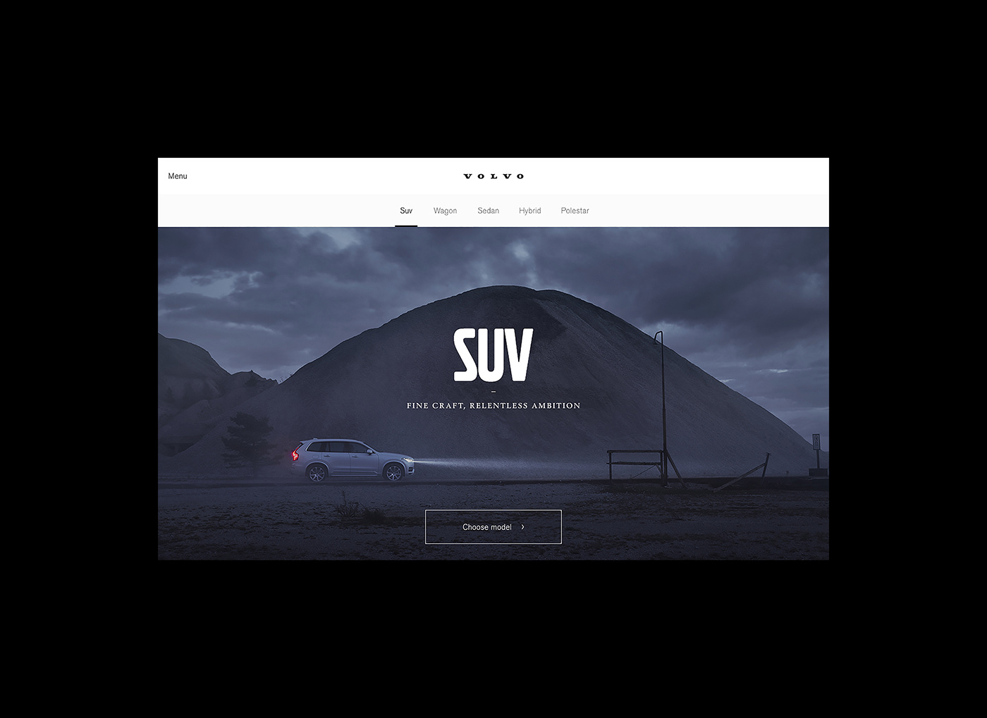 art direction  Webdesign Volvo car configurator