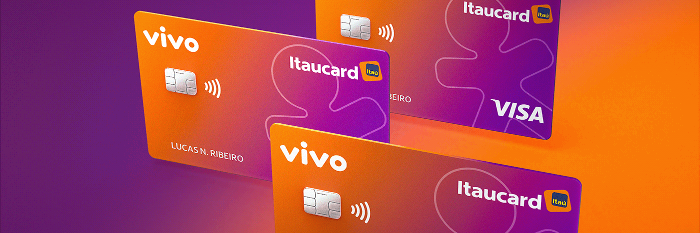 3D 3D Card Bank card credit card Itaú Itaucard look dev Vivo