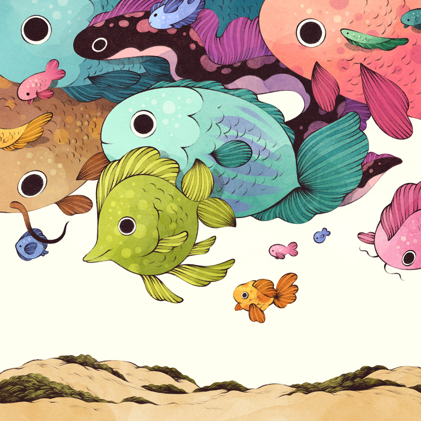 cleonique ILLUSTRATION  Procreate fish kidlitart children’s illustration