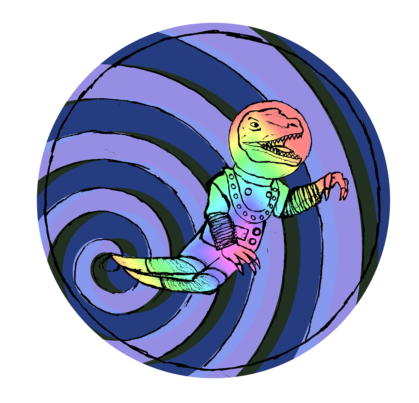buttons Dinosaur rainbow spaceman digital illustration ILLUSTRATION  graphic design  Drawing 