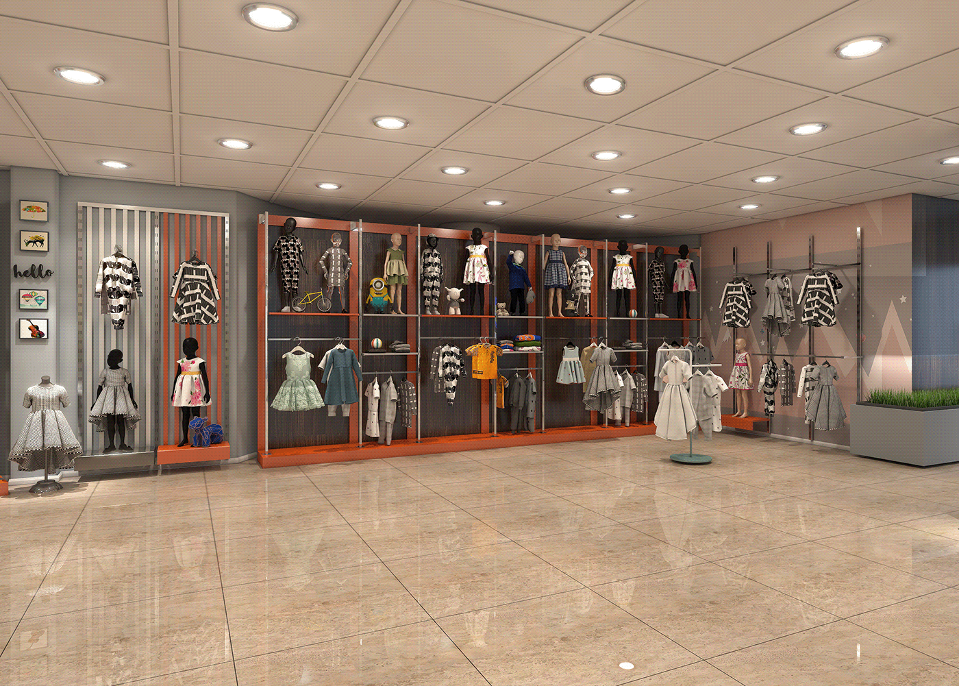 clothes Garment Factory Showroom garment showroom Interior interior design  showroom