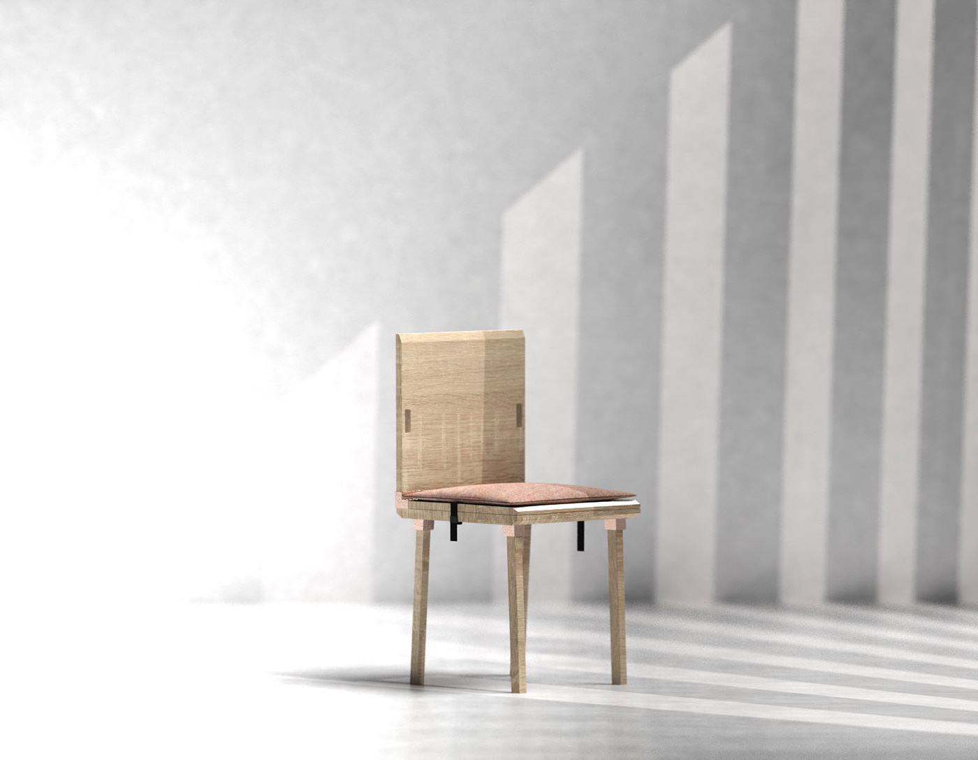 3D chair concept furniture industrial design  modular product product design  Render wood