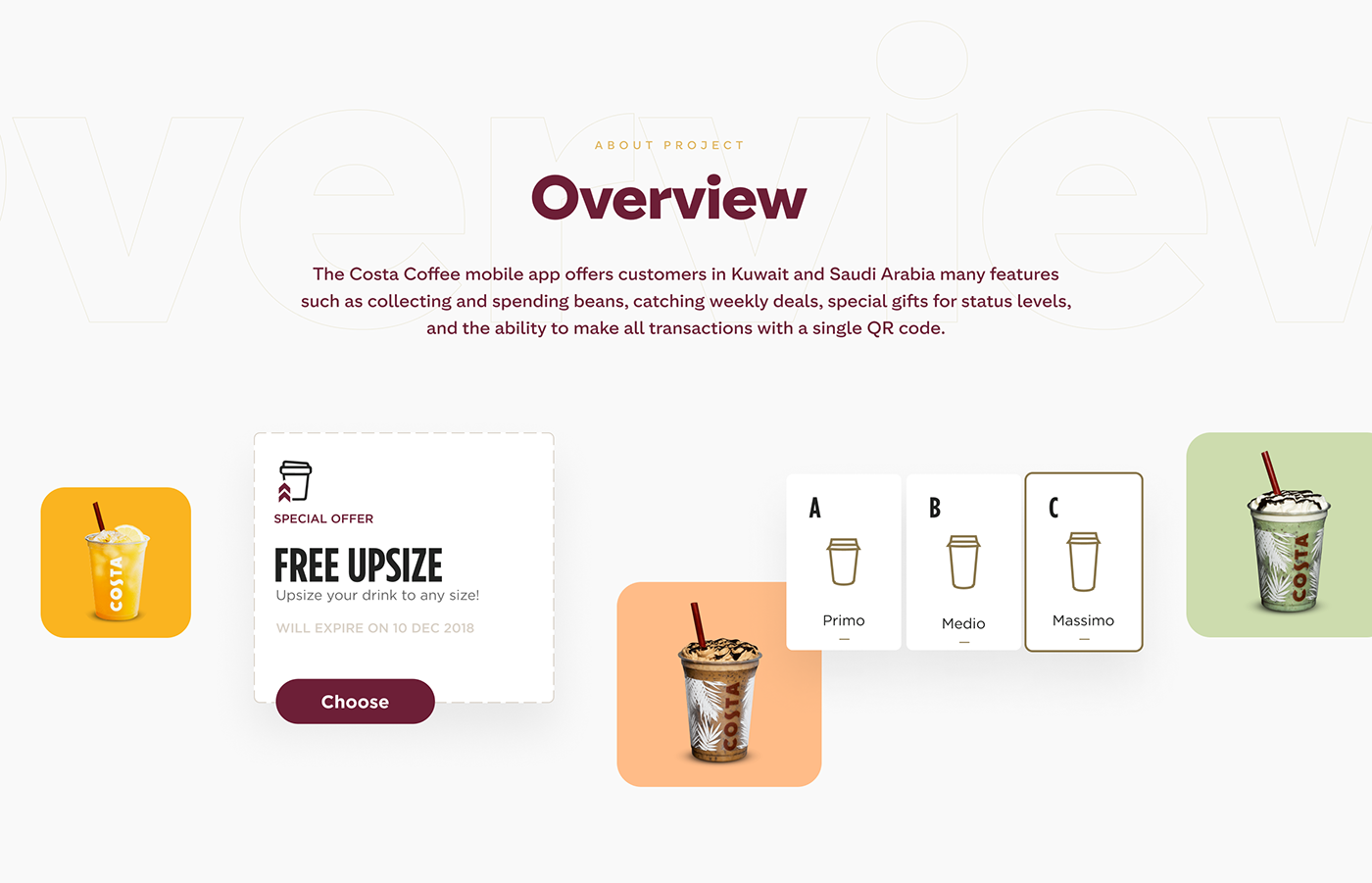 app design Coffee costa coffee design ui design UI/UX ux UX design loyalty mobile