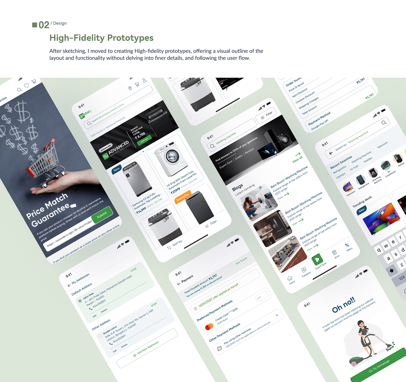 Ecommerce ecommerce website UI/UX user interface UX design Case Study Mobile app user experience redesign ecommerce store