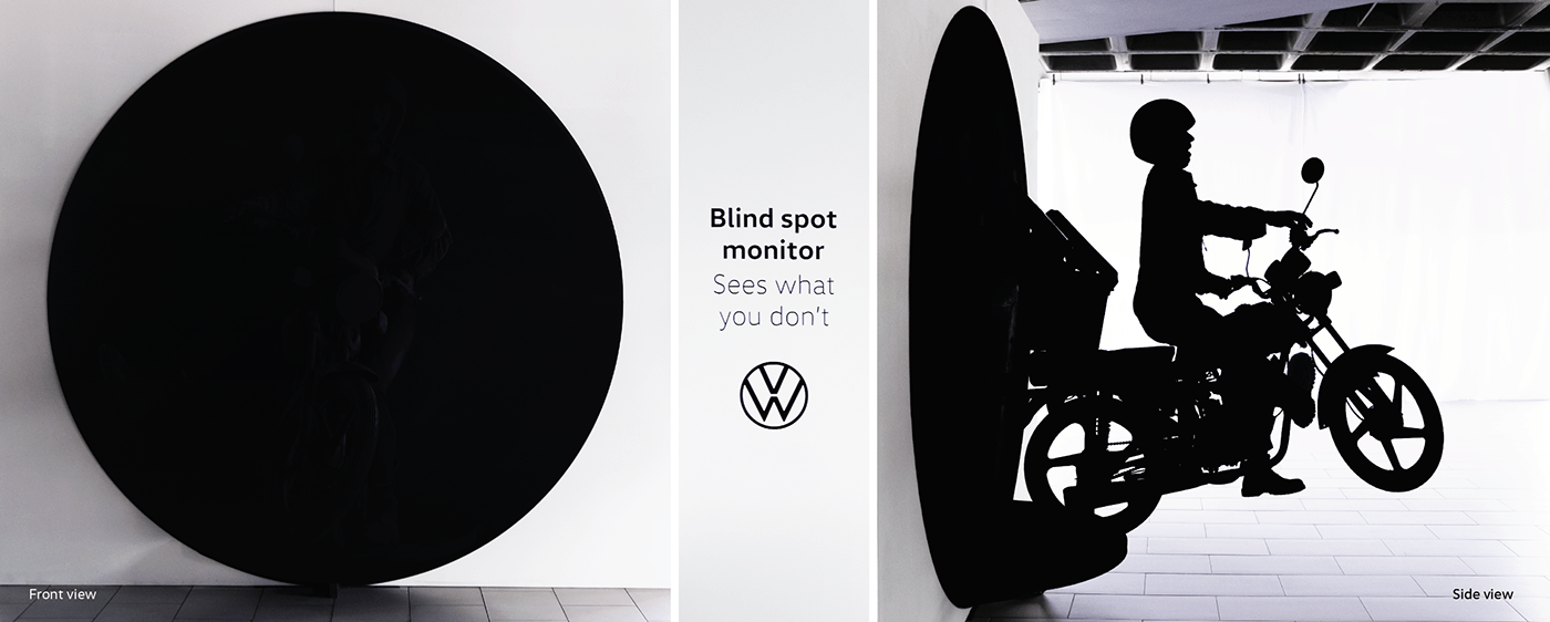 volkswagen Blind Spot Monitor south africa vanta black ar filter VW Cannes lions Awards Art Installation Stuart semple