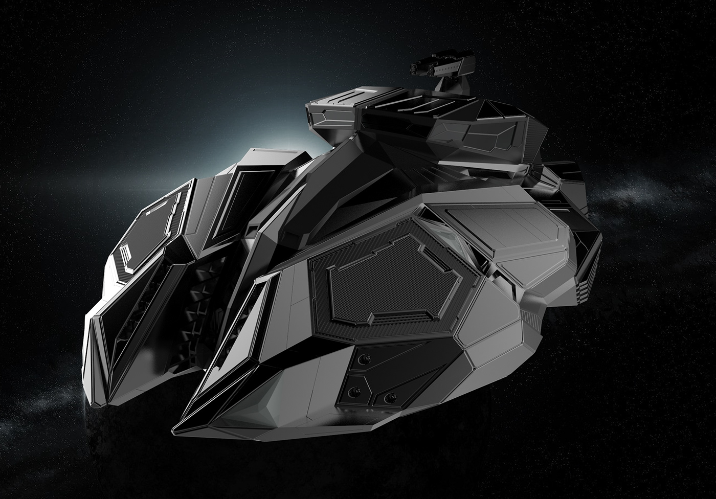 3D model spaceship Sci Fi 3d concept 3D Spaceship CGI keyshot Render