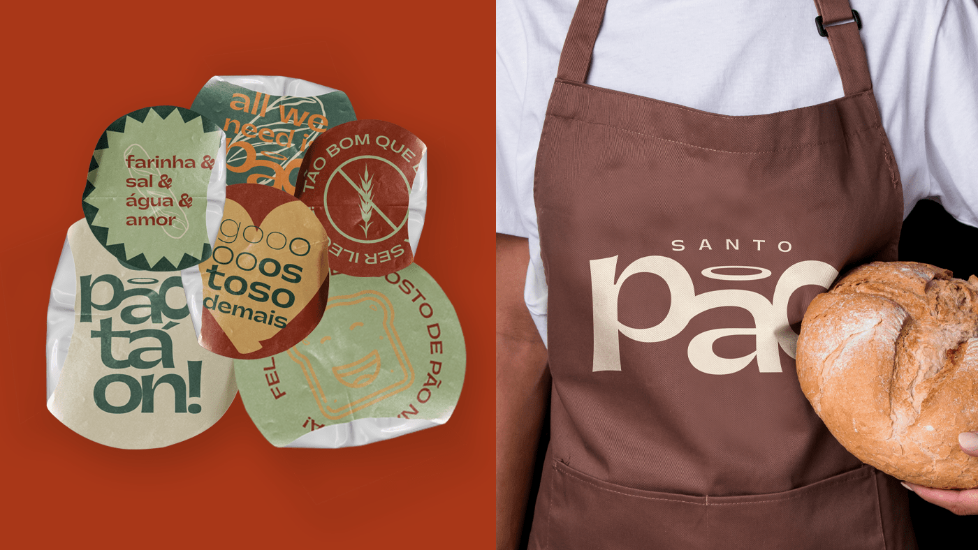 bakery brand identity bread Coffee colorful Digital Art  Logo Design social media sticker vector