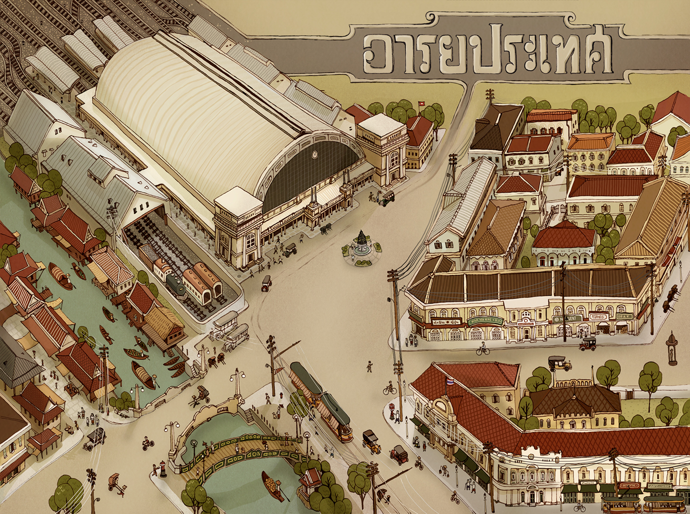 map Thailand culture building